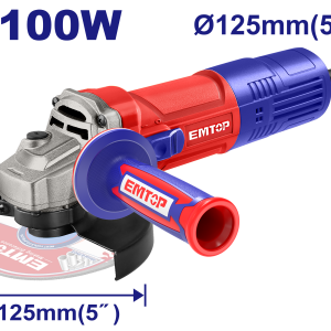 AMOLADORA ANGULAR 1100W 125MM EMTOP EAGR11051 - Imagen 1