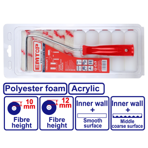 KIT MINI RODILLO 4" 100MM 12 PIEZAS EMTOP ECBH121001 - Imagen 1