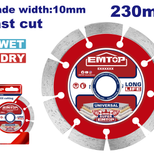 DISCO SEGMENTADO 9" 230MM EMTOP EDDC012302 - Imagen 1