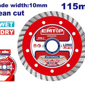 DISCO TURBO 4 1/2 115X22.2MM EMTOP EDDC031152 - Imagen 1