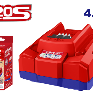 CARGADOR RAPIDO DE BATERIAS 20V PARA LINEA P20S EMTOP EFCR20411 - Imagen 1