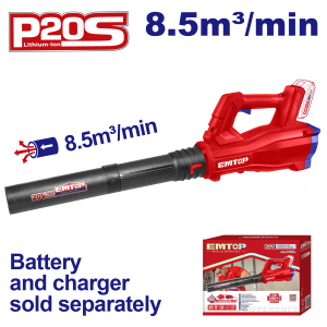 SOPLADORA A BATERIA 20V P20S 115KM/H INDUSTRIAL SIN BATERIA SIN CARGADOR EMTOP ELAB20323 - Imagen 1