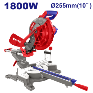 SIERRA INGLETADORA 10" 1800W 25MM CON DESLIZANTE EMTOP EMSW2180017 - Imagen 1