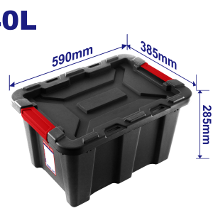 CONTENEDOR PLASTICO APILABLE 40L NEGRO EMTOP EMTB3340 - Imagen 1