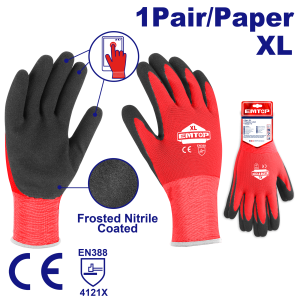 GUANTES DE NITRILO CON REVESTIMIENTO ENDURECIDO EMTOP ENGV0301 - Imagen 1