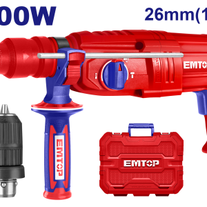 ROTOMARTILLO CON MANDRIL ADAPTADOR 800W 26MM 1100RPM EMTOP ERHRL802 - Imagen 1