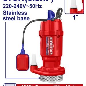 BOMBA DESAGOTE SUMERGIBLE METALICA 370W 0,5HP AGUA LIMPIA EMTOP EWPPS03701 - Imagen 1