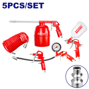 KIT DE HERRAMIENTAS PARA COMPRESOR 5 PIEZAS EMTOP ULATLS0503 - Imagen 1